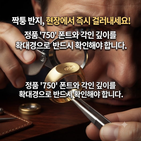 18K 반지 가품 사기 수법과 셀프 금 함량 확인 방법 총정리