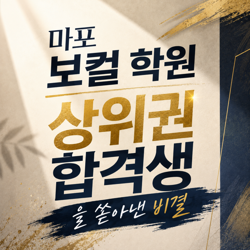 마포 보컬 학원 꾼이 7년 동안 상위권 합격생을 쏟아낸 비결