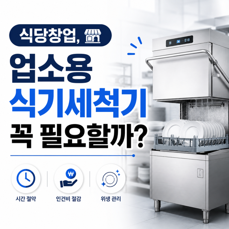 식당 창업 준비 | 업소용 식기세척기 꼭 필요한가요?