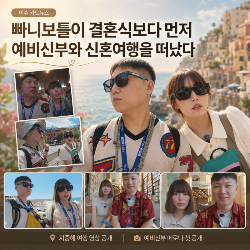 빠니보틀 결혼 전 신혼여행 결혼약속 공개 예비신부 메로나