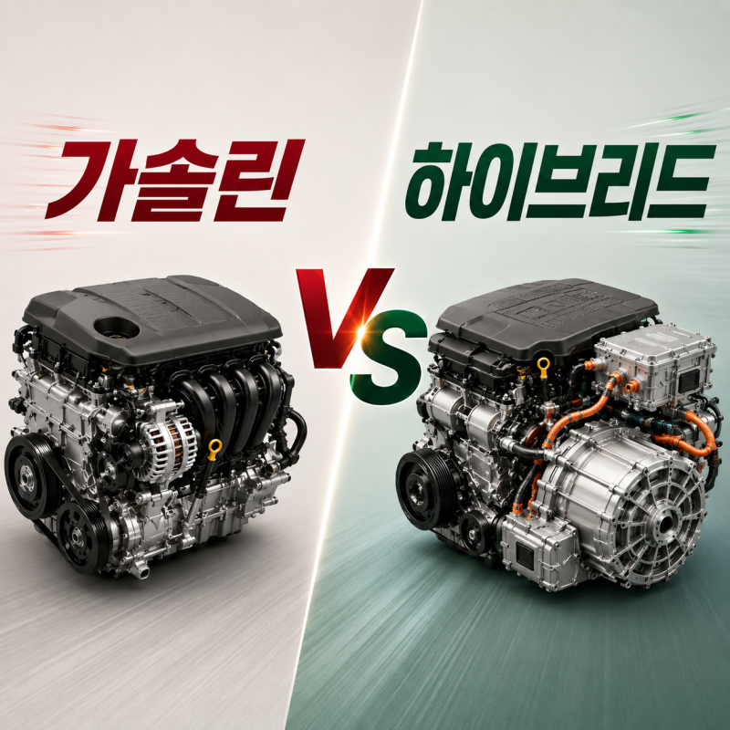 가솔린 하이브리드 비교 연비만 봤는데 차값까지 보니 답이 달라졌어요