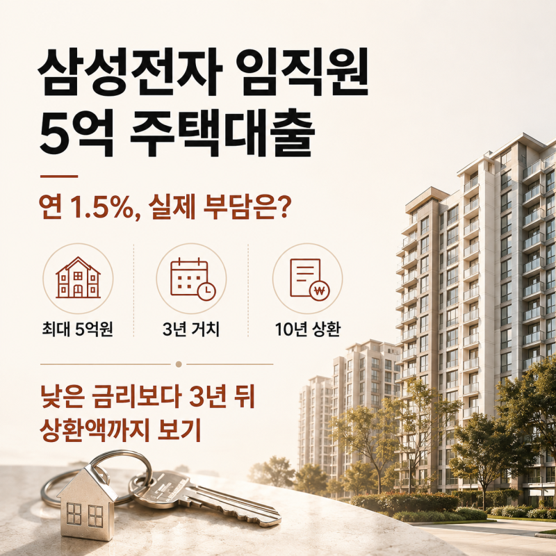 삼성전자 임직원 5억 저금리 대출, 이자 얼마나 낼까?