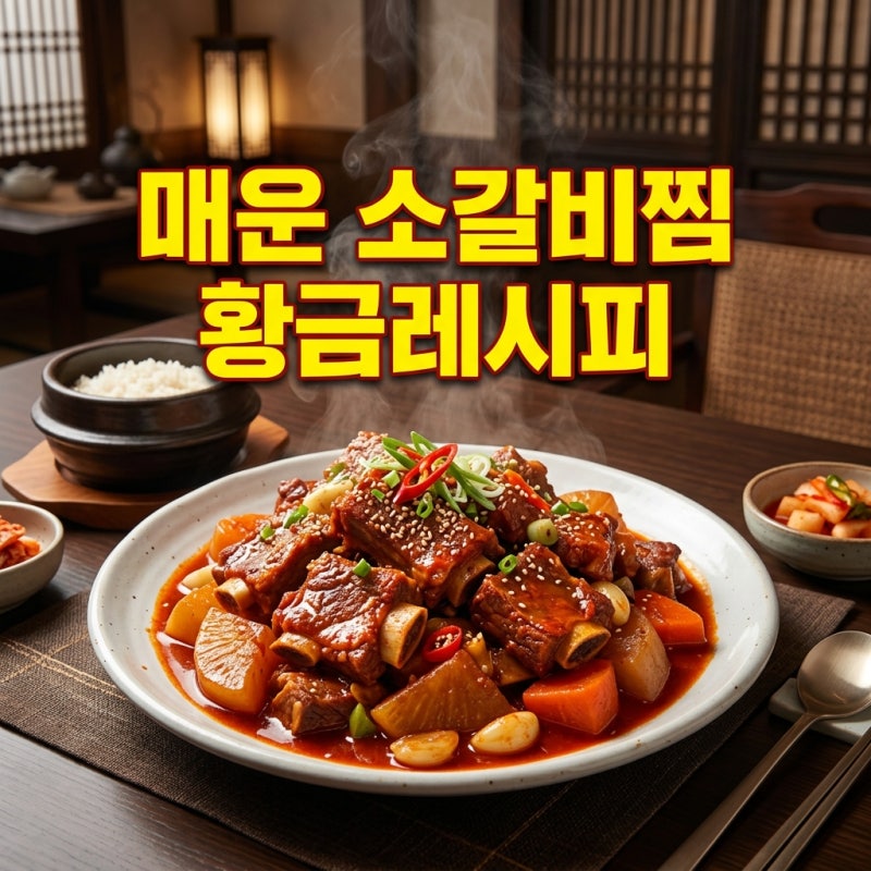 매운 소갈비찜레시피, 백설 시판 양념 조합으로 만든 칼칼한 국물의 비법 (질기지 않은 꿀팁)