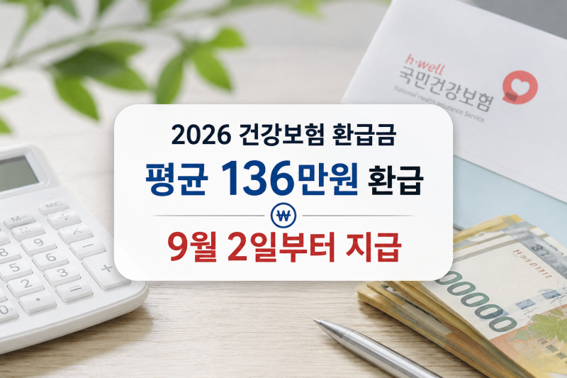 건강보험 환급금 2026｜226만명 평균 136만원 받는다 조회·신청·지급일