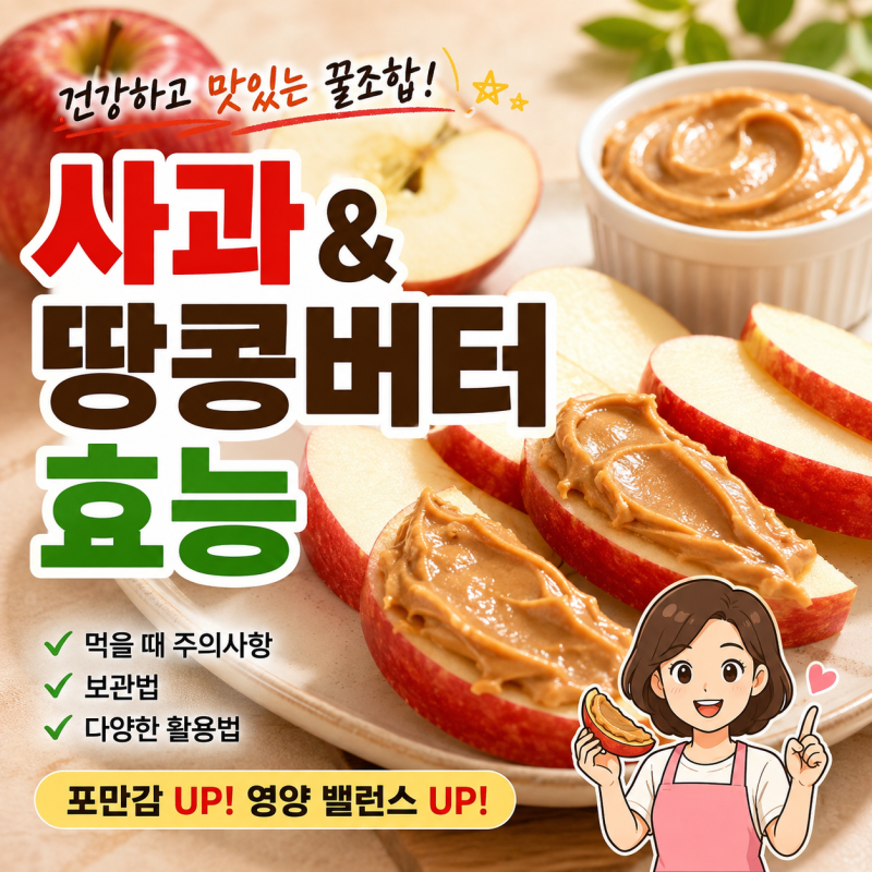 사과 땅콩버터 효능, 먹을 때 주의사항부터 보관법·활용법까지