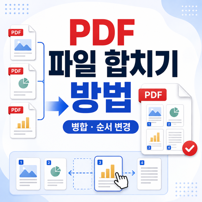 PDF 파일 합치기 방법｜여러 PDF 하나로 병합하고 순서 변경하는 법