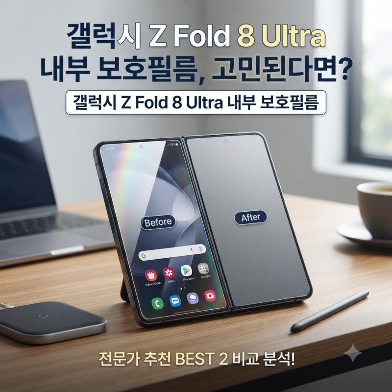 갤럭시Z 폴드8 울트라 내부 액정보호필름 고르기 막막하다면 확인해 보세요