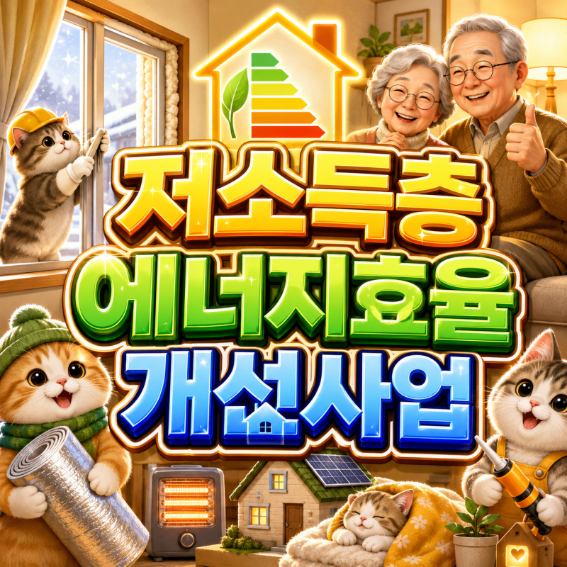 2026 저소득층에너지효율개선사업 최대 330만원 상당 무상 시공 단열 창호 보일러까지!