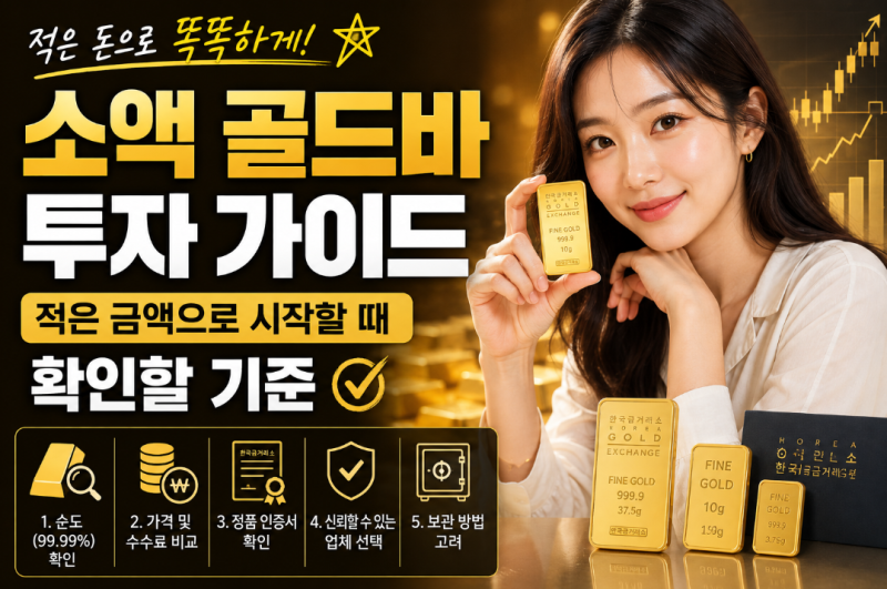 소액 골드바 투자, 1g·3.75g부터 시작할 때 꼭 확인할 기준