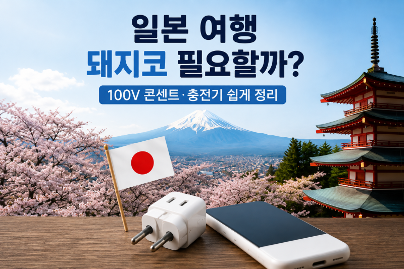 일본 여행 돼지코 필요할까? 100V 콘센트·충전기 쉽게 정리