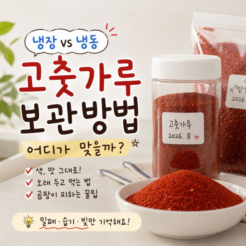 고춧가루 보관방법, 냉장 vs 냉동 어디가 맞을까? 오래 두고 먹는 법