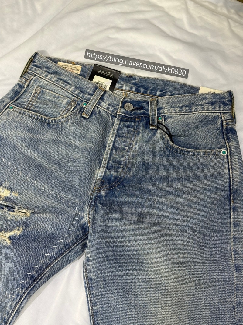 리바이스 501® Original Fit Selvedge Men's Jeans_Turquoise Rivet 005013736