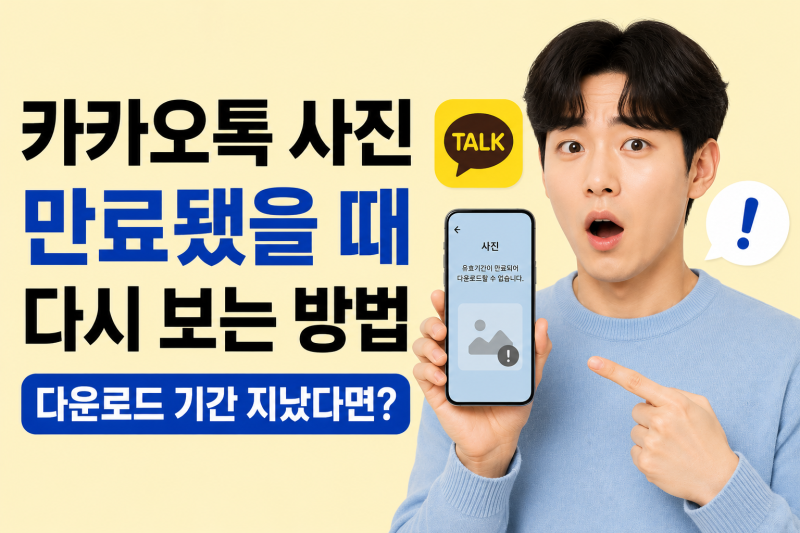 카카오톡 사진 만료됐을 때 다시 보는 방법｜다운로드 기간 지났다면?
