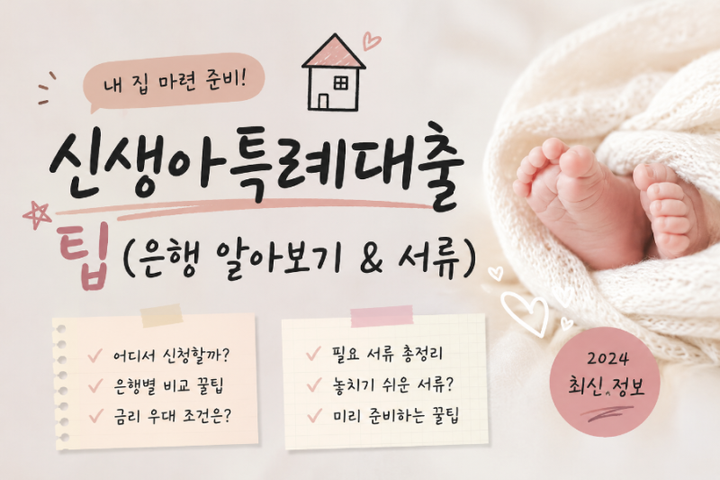 신생아특례대출 팁(은행알아보기&서류)/진행상황 기록