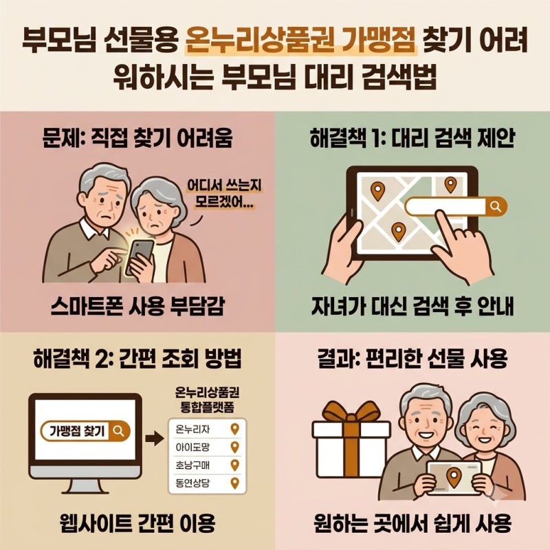 부모님 선물용 온누리상품권 가맹점 찾기 어려워하시는 부모님 대리 검색법, 시장 가기 전 ....