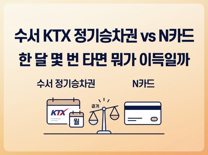 수서 KTX 정기승차권 vs N카드｜한 달 몇 번 타면 뭐가 이득일까