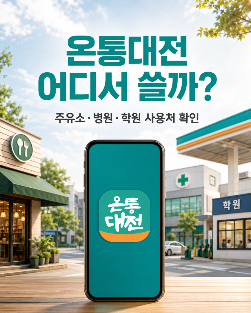 2026 온통대전 사용처 확인방법｜주유소·병원·학원에서도 쓸 수 있을까?