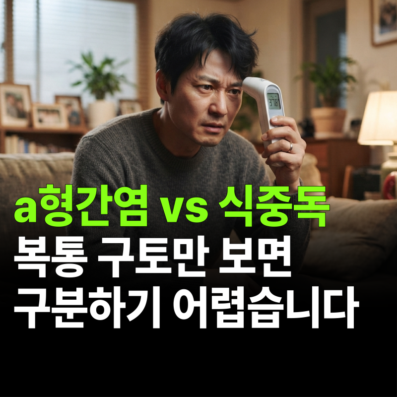 a형간염 vs 식중독, 복통 구토만 보면 헷갈리는 구분하기 어렵습니다