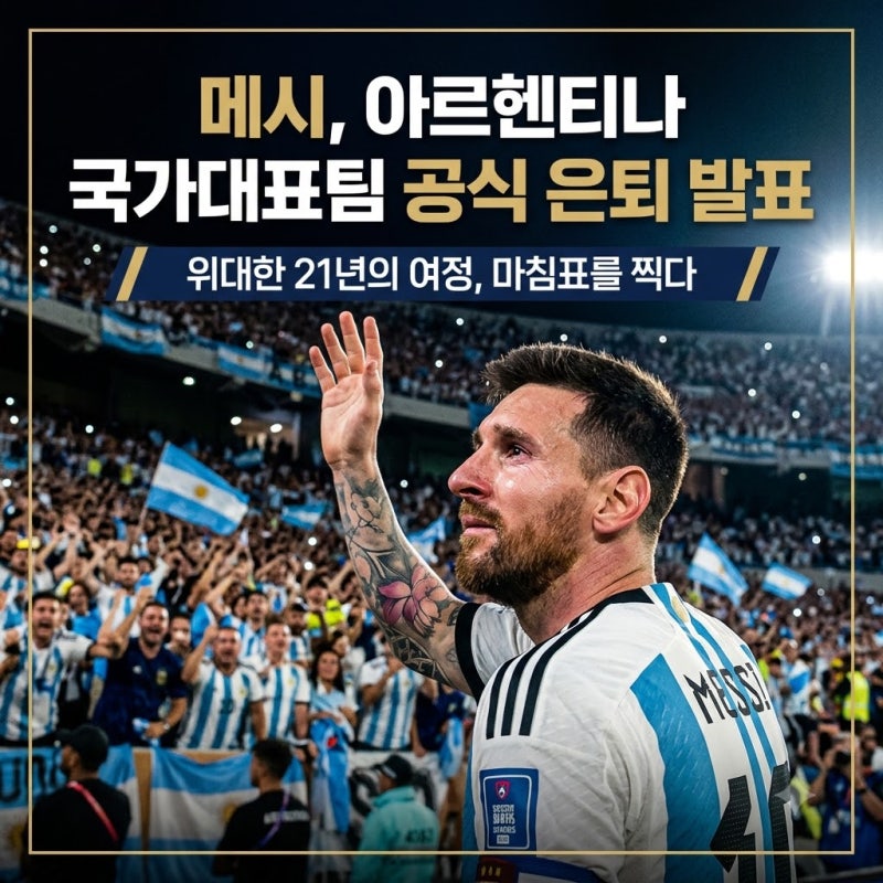 “정말 마지막이었다”… 메시, 아르헨티나 유니폼 벗는다