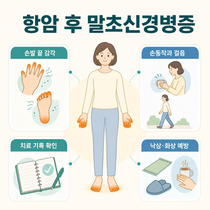 항암 후 손발저림이 이어진다면, 항암 후 말초신경병증을 확인해야 하는 이유