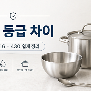 스텐 304 316 차이 무엇일까 430과 18-10 등급 냄비 살 때 어떤 스테인리스가 좋을까