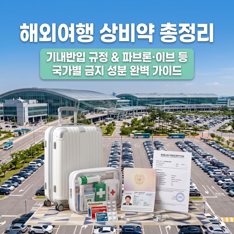 해외여행 상비약 완벽 리스트: 비행기 기내반입 규정·영문처방전 발급 & 파브론골드·이브 ....