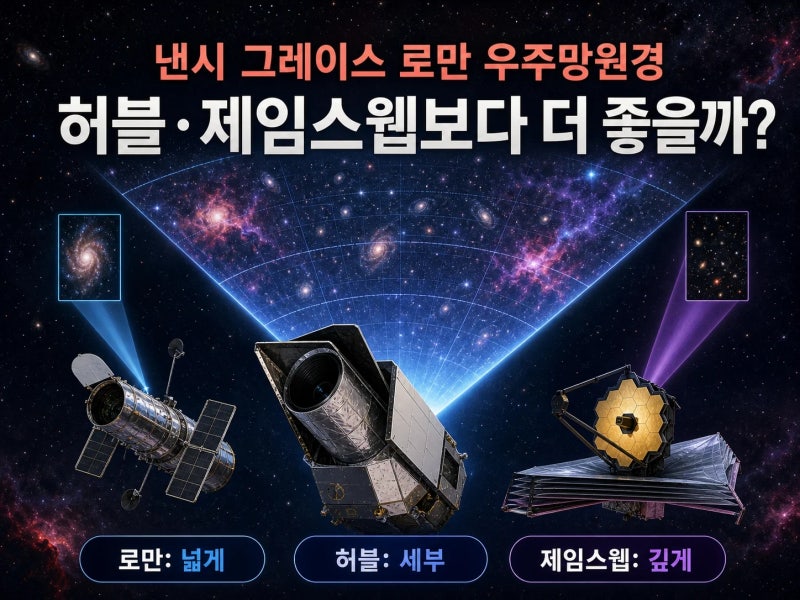 넓게 훑는다… 낸시 그레이스 로만 우주망원경이 허블 및 제임스웹과 다른 이유