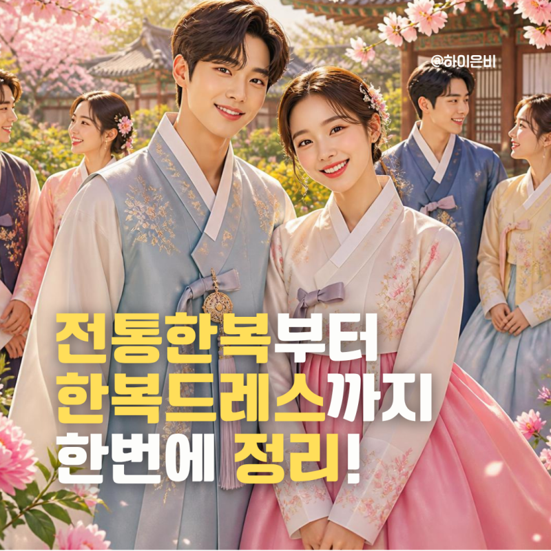 한복의 종류 개량한복 생활한복 모시한복 드레스 쉽게 설명