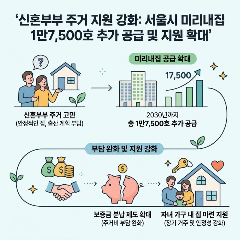 서울시 미리내집, 2030년까지 1만7,500호 추가 공급…신혼부부 혜택은?