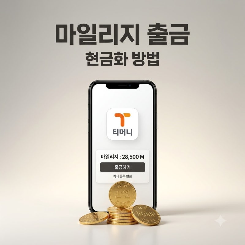 티머니 마일리지 출금 방법은? 현금화 루트 2가지 완벽 정리