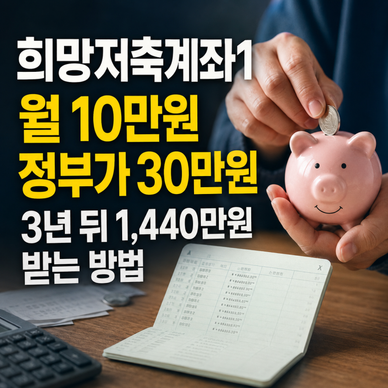 희망저축계좌1 완벽 가이드: 신청기간, 방법, 만기금액 및 2 유형과의 차이점 총정리