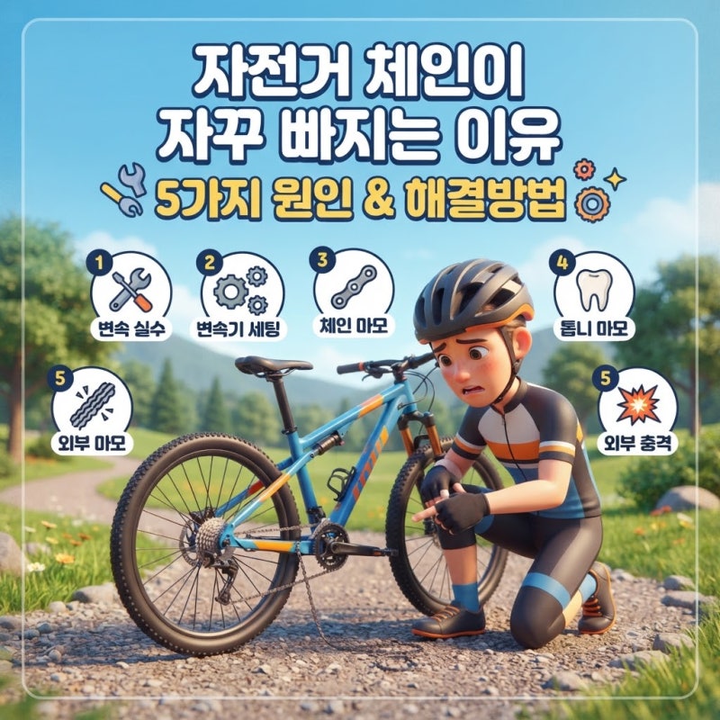 자전거 체인이 자꾸 빠지는 이유｜원인 5가지와 해결방법