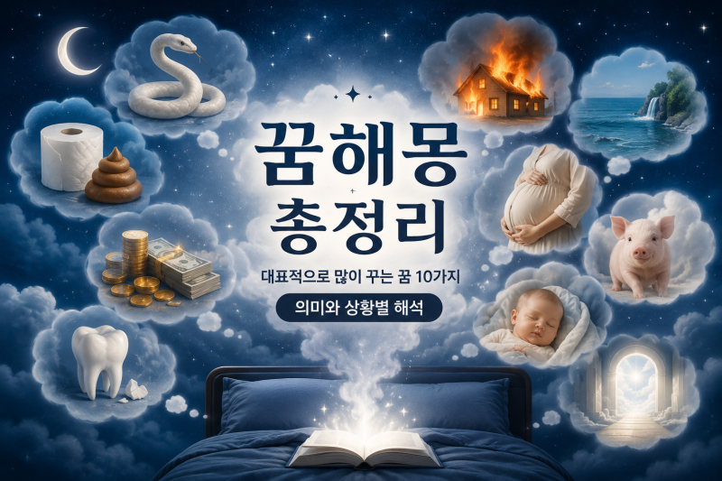 꿈해몽 총정리｜뱀·똥·돈·이빨 빠지는 꿈부터 죽는 꿈까지 무슨 뜻일까?