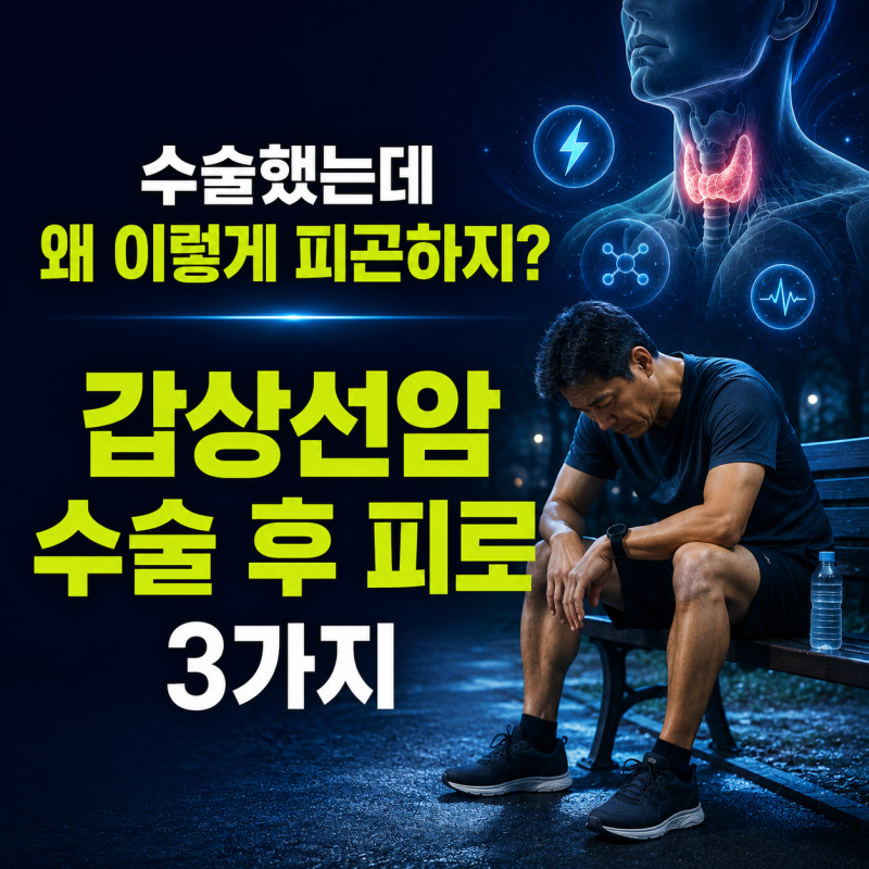 갑상선암 수술 후 증상: "완치됐는데 왜 피곤할까?" 진태현도 겪은 만성 피로 회복법 3가지