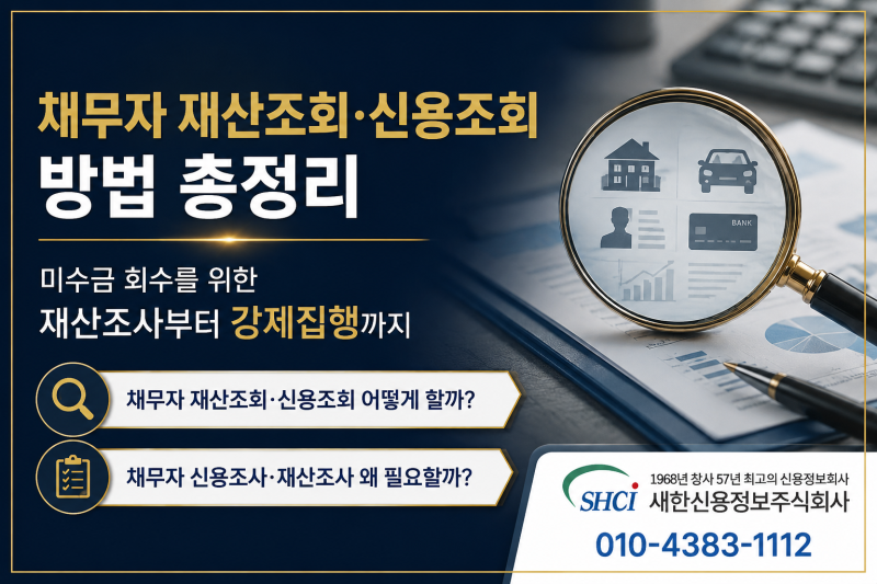 채무자 재산조회·신용조회 방법 총정리 / 미수금 회수를 위한 재산조사부터 강제집행까지