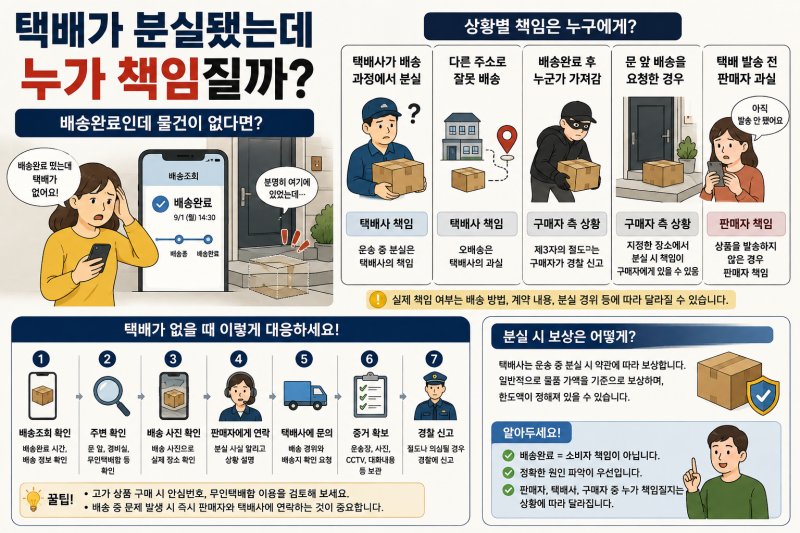 택배가 분실됐는데 누가 책임질까?