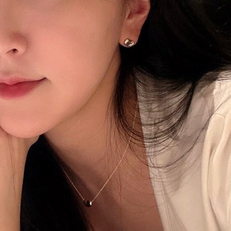 티파니앤코 엘사 퍼레티 빈 목걸이 귀걸이 실버 9mm