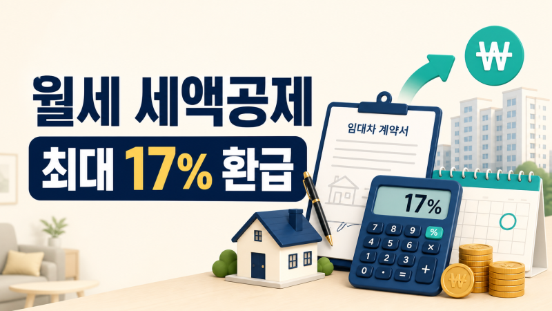 월세 세액공제 조건 총정리｜연봉 8천만원·오피스텔·고시원 가능할까?