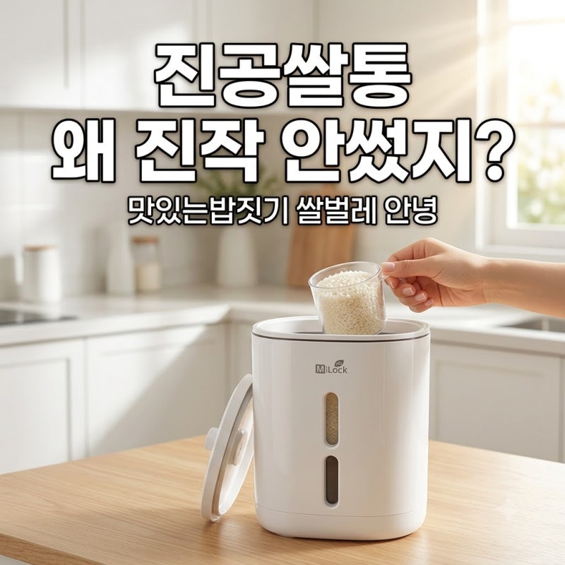 진공쌀통 미락 쌀습기 없이 쌀보관 대박이네? | 쌀벌레 걱정했던 집들이 엄마 선물 찐후기