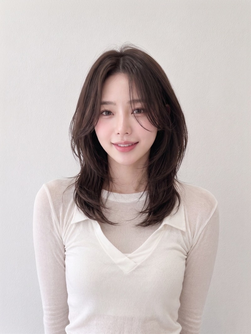 강민경 중단발, 분위기 있는 여리여리한 중단발 스타일 ✨