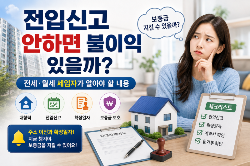 전입신고 안하면 불이익 있을까? 전세·월세 세입자가 알아야 할 내용