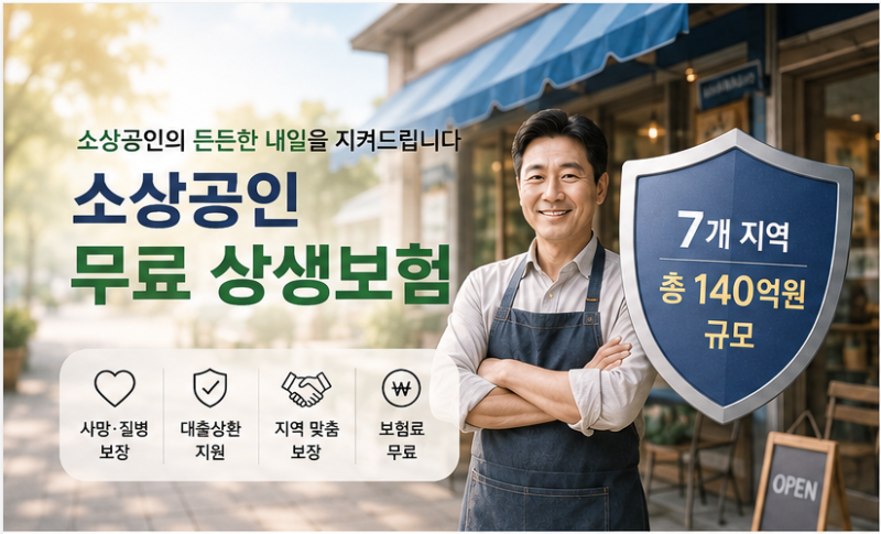 소상공인 무료 상생보험 9월 출시｜대상지역·가입방법·보장내용 총정리