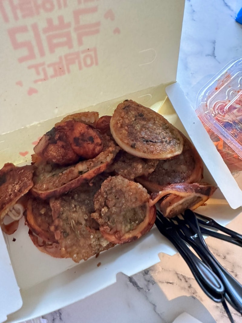 강릉 중앙시장 오징어순대나라 누룽지순대 포장 후기｜포장 웨이팅 후기