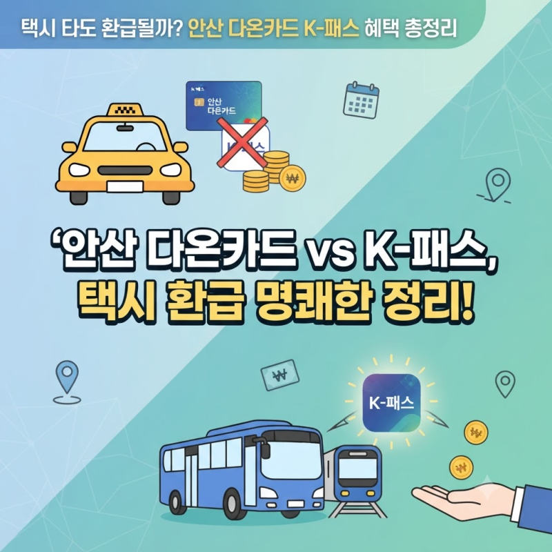 택시 타도 환급될까? 안산 다온카드 K-패스 혜택 총정리