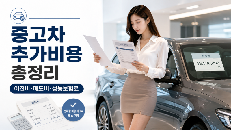 중고차 살 때 추가비용 얼마나 들까?｜이전비·매도비·성능보험료 총정리