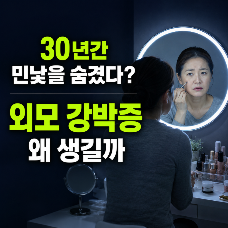 외모 강박증 증상과 원인: "30년 동안 민낯 숨겼다?" 피부 흉터 트라우마 극복법 3가지
