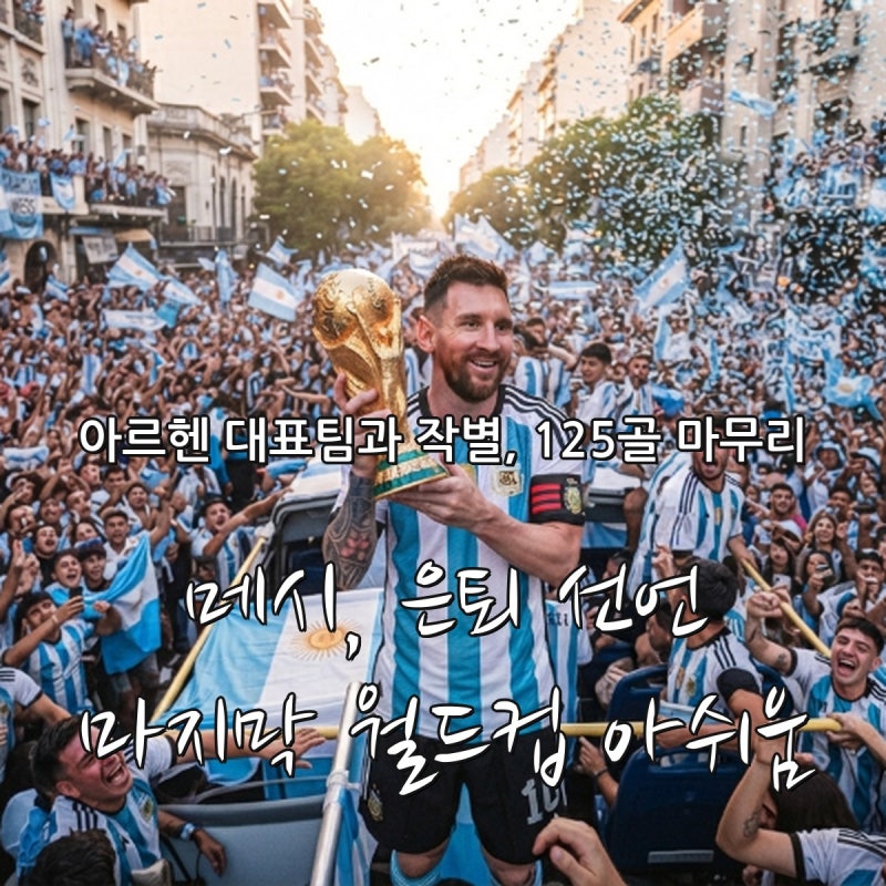 메시, 아르헨 대표팀 은퇴 선언... '더 이상 낼 힘이 없다'는 축구의 신, 마지막 월드컵은 준우....