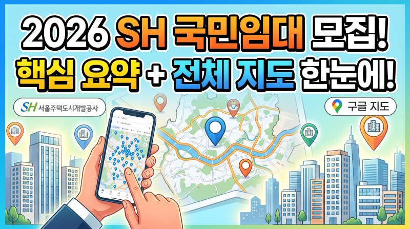 [2026 SH 국민임대주택] 모집공고 핵심 요약 & 한눈에 보는 전체 지도 공유!