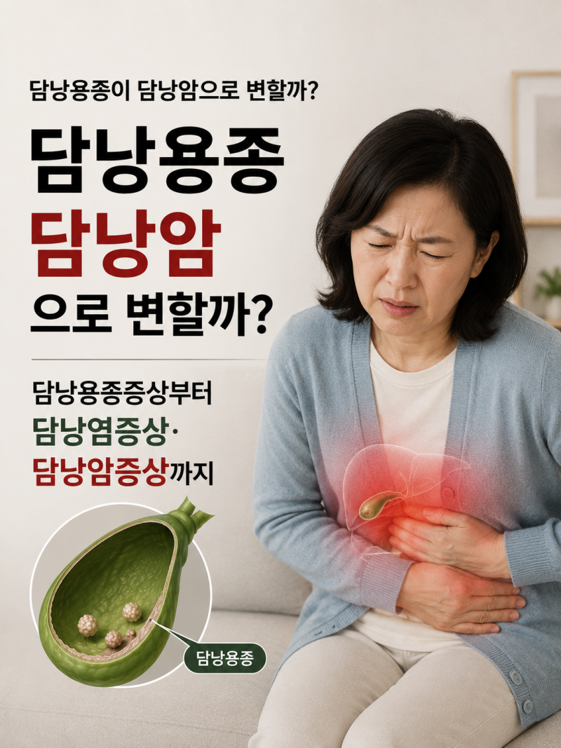 담낭용종이 담낭암으로 변할까? 담낭용종증상부터 담낭염증상·담낭암증상까지