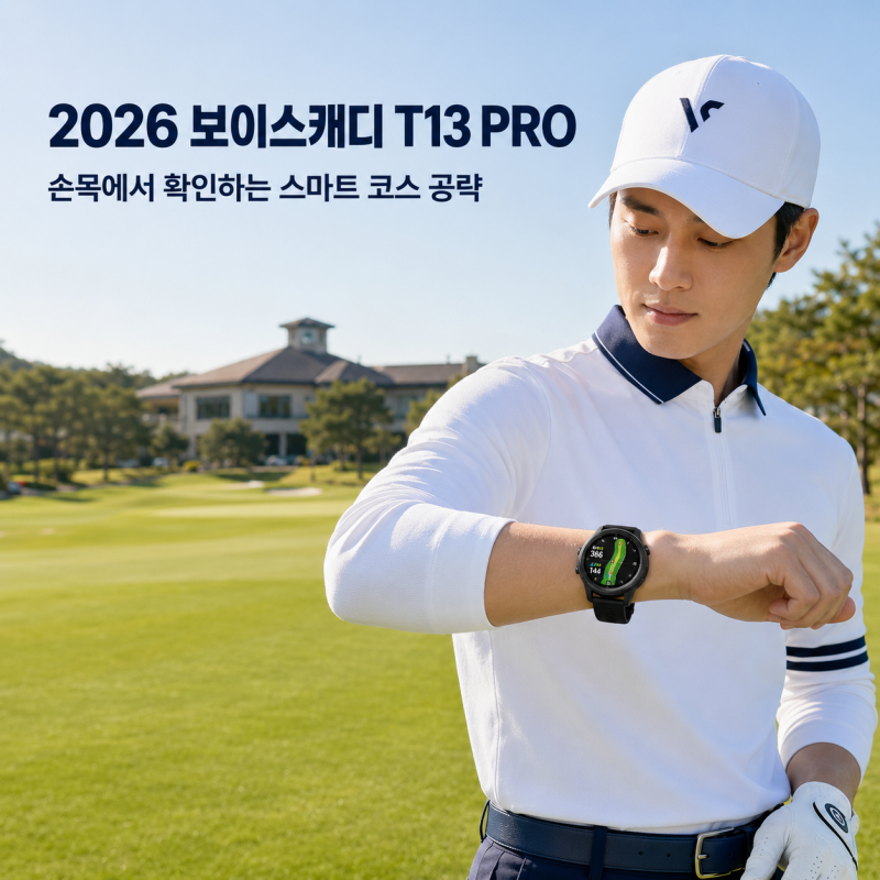 "백만 골퍼의 선택" 2026 보이스캐디 T13 PRO 시계형 골프거리측정기 (1만 포인트 + 스트랩 Gift) ....
